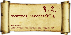 Nosztrai Keresztély névjegykártya